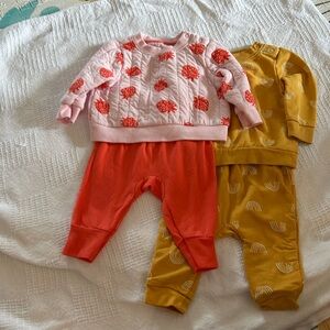 2- Baby Girls'  Top & Bottom Sets - Cat & Jack